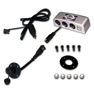 Silver Motorcycle Tank / Saddle Bag Multi-Port Charging Station