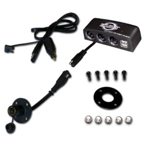 Black Motorcycle Tank Bag Multi-Port Charging Station